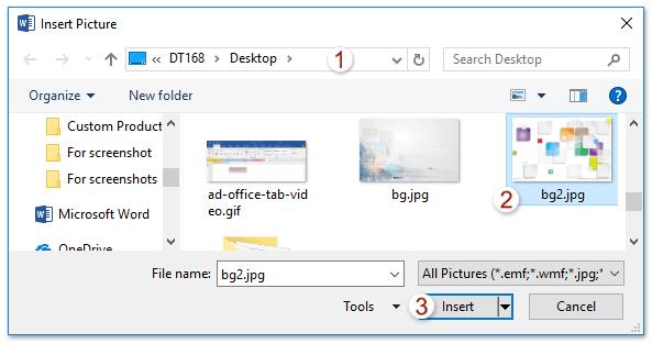 Cách chỉ chèn hình nền vào full một trang Word 7